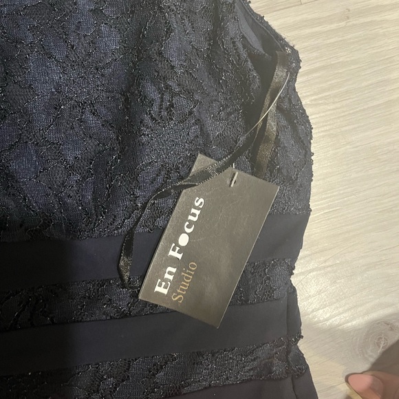 New Enfocus Studio Navy Lace Dress - Picture 3 of 8